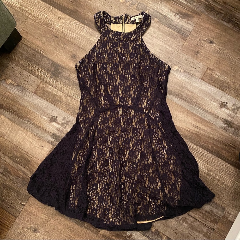 Navy halter dress